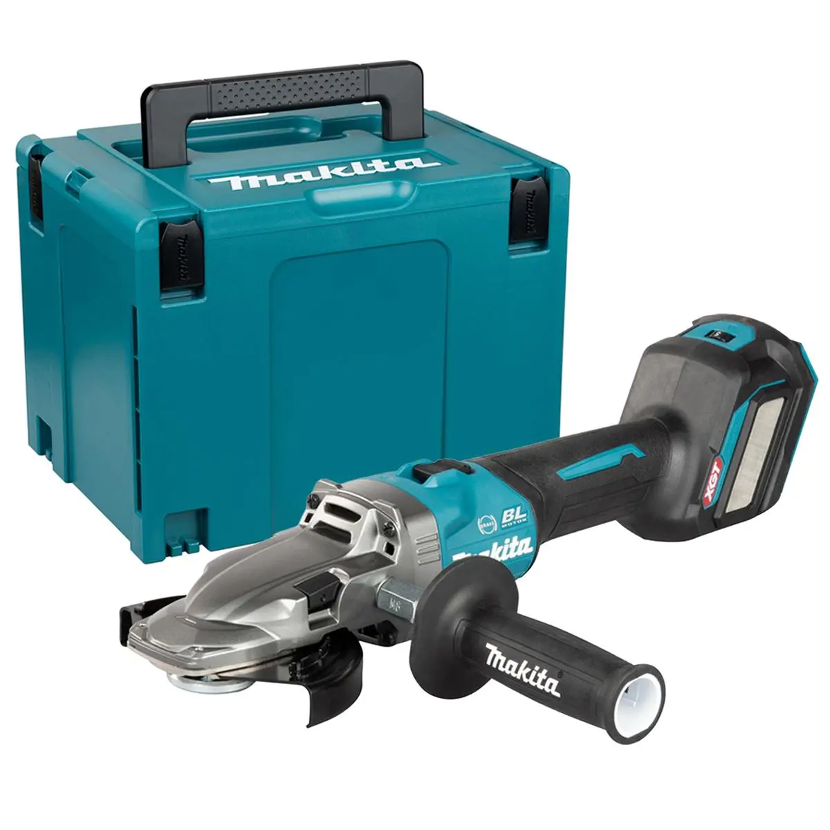 Makita Ga055gz01 40V Max Xgt 125Mm Brushless Flat-Head Angle Grinder Body Only With Makpac Case 1