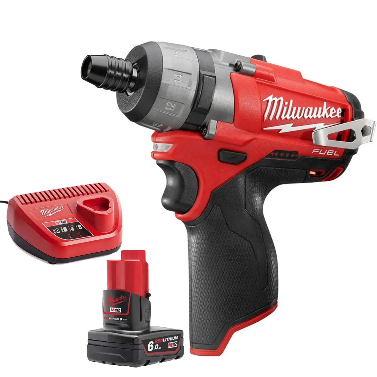 Milwaukee M12cd-0C 12V Fuel Brushless Compact Driver With 1 X 6.0Ah Battery & Charger 1