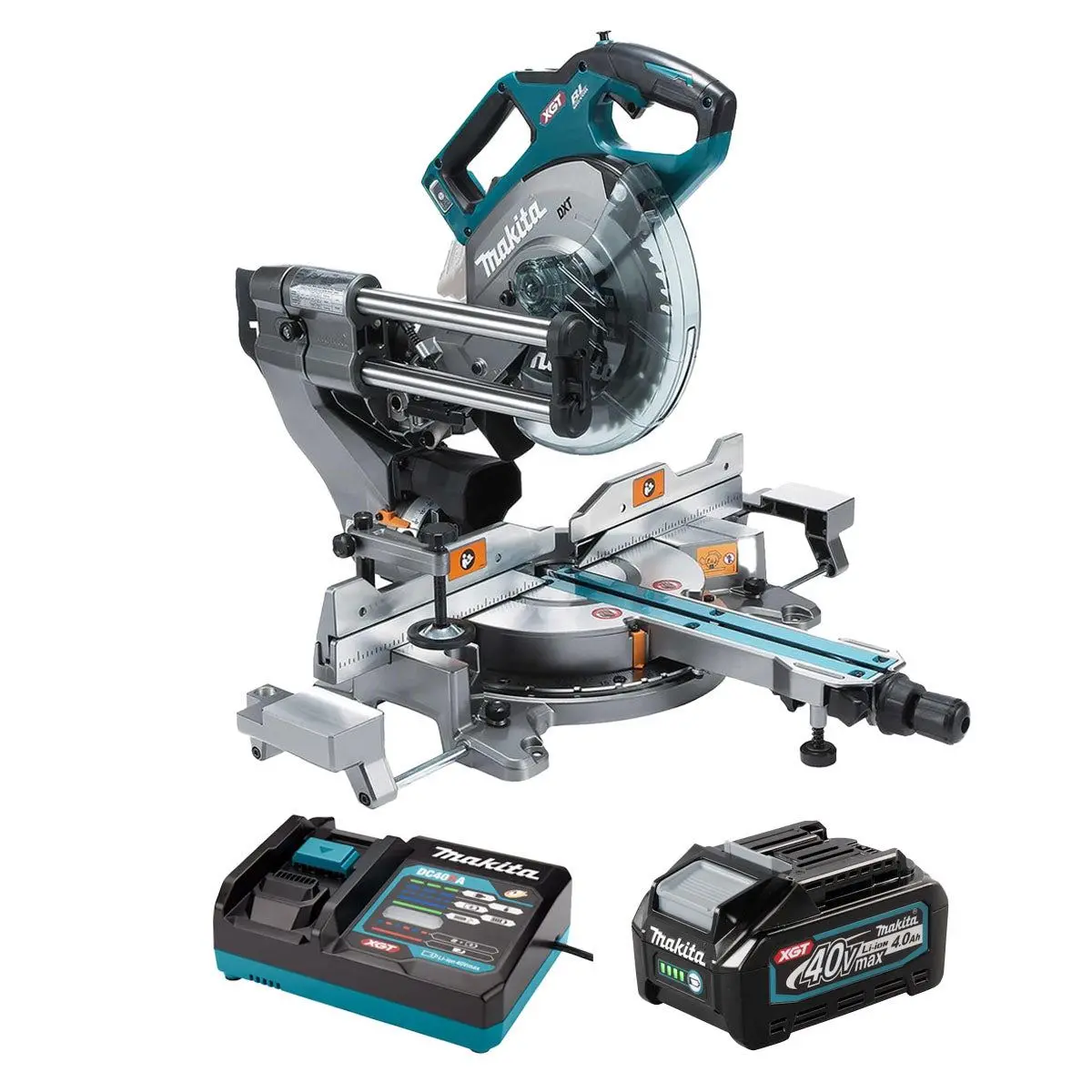 Makita Ls002gz01 40V Max Xgt Brushless Slide Compound Mitre Saw With 1 X 4.0Ah Battery & Charger 1