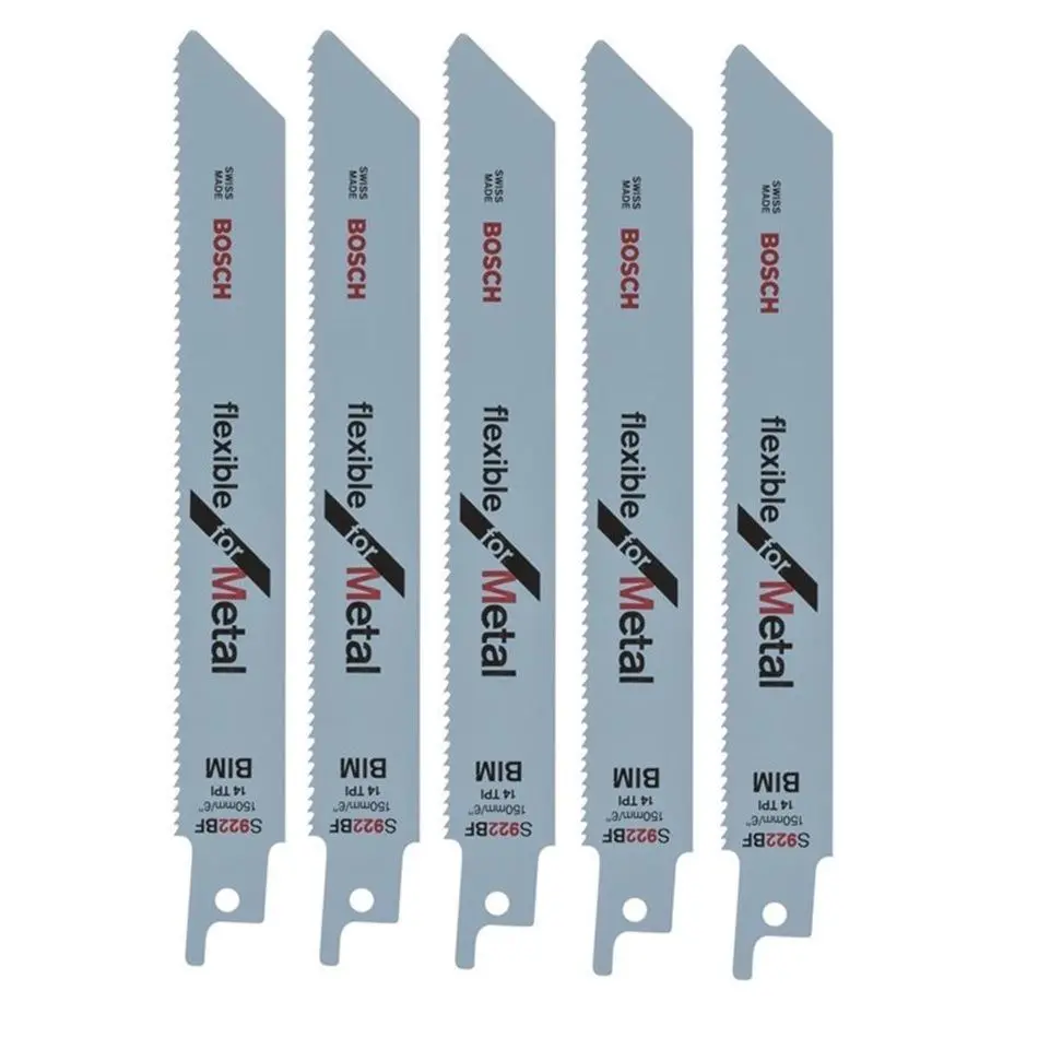 Bosch S922bf Reciprocating Saw Blade For Metal Pack Of 5 - 2608656014 1