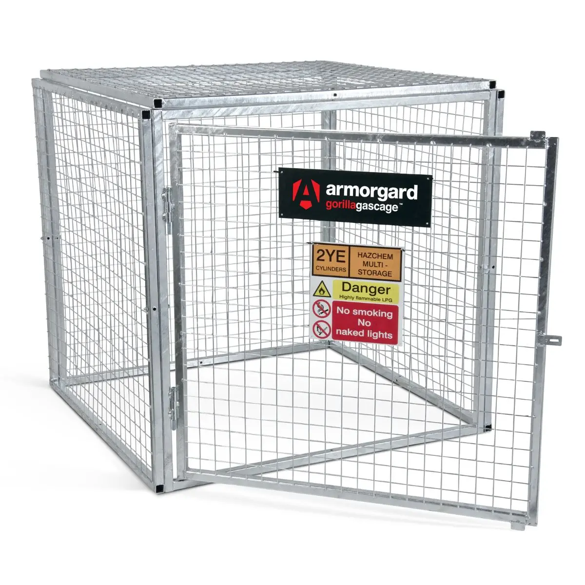 Armorgard Ggc4 Gorilla Gas Cage 1212Mm X 1266Mm X 1231Mm Heavy-Duty Secure Storage For Gas Cylinders 1