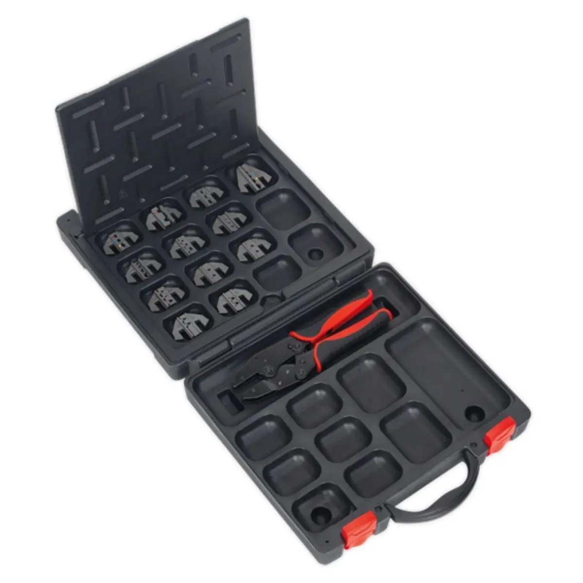 Sealey Ak3858combo Ratchet Crimping Tool With Jaws And Storage Case 1