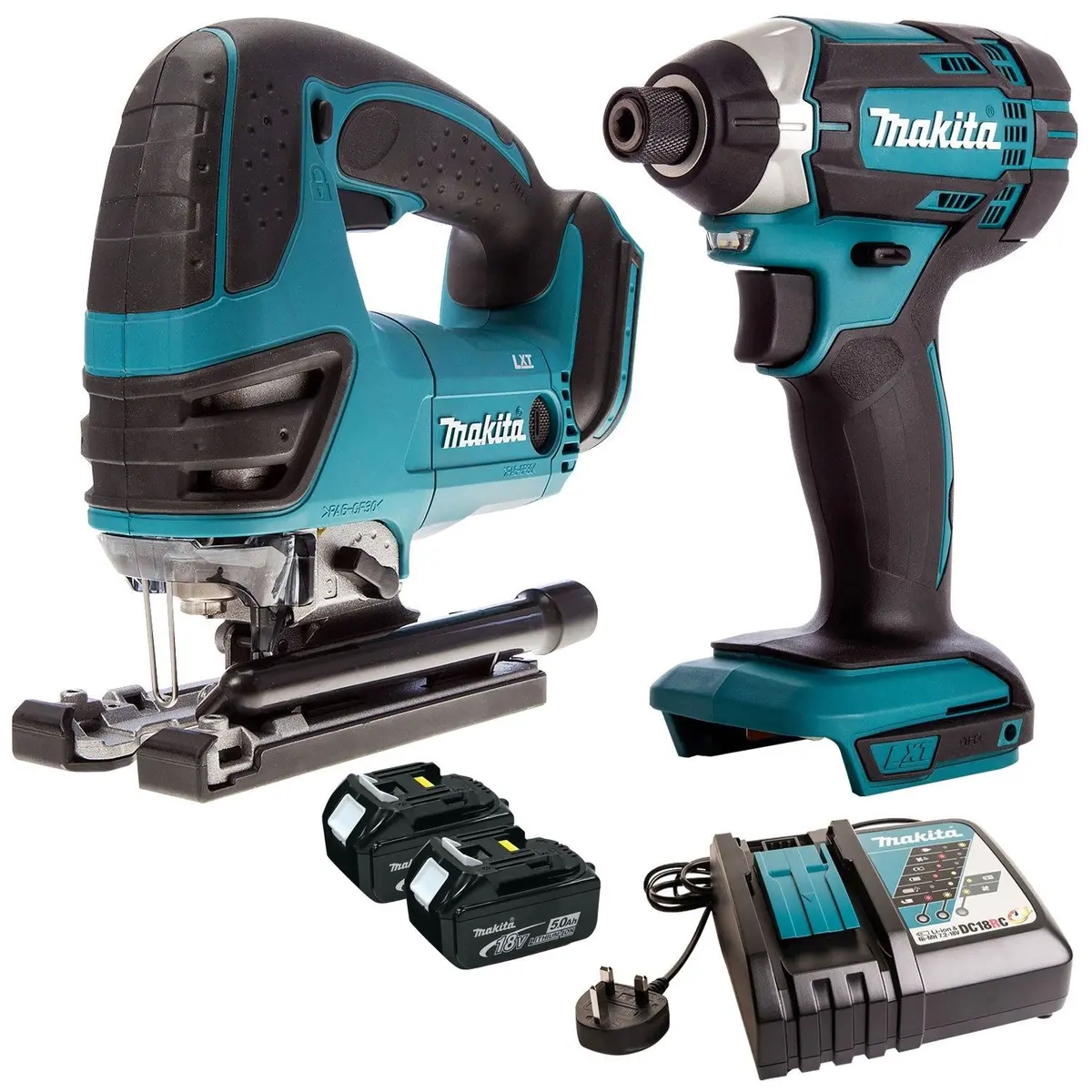 Makita 18V Jigsaw Cordless Impact Driver + 2 X 5Ah Batteries + Charger 1
