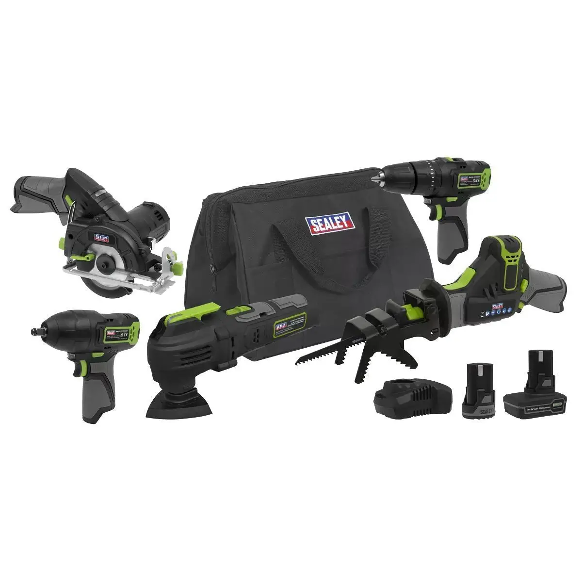Sealey Cp108vcombo8 5 X 10.8V Cordless Combo Kit -2 Batteries 1