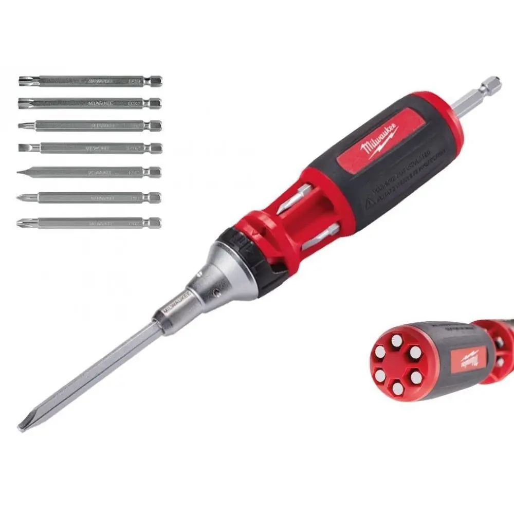 Milwaukee 9-In-1 Ratchet Multi-Bit Screwdriver Universal 4932471598 1