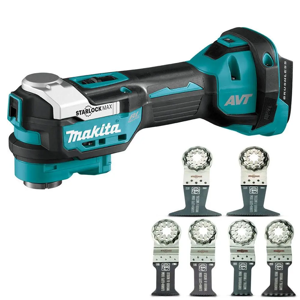 Makita Dtm52z 18V Brushless Oscillating Multi Tool With 6 Piece Accessories Set 1