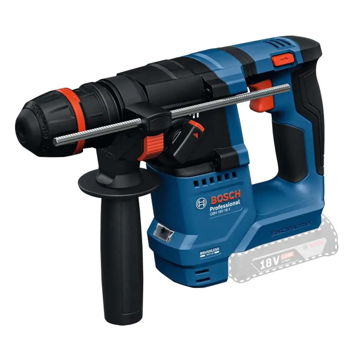 Bosch Gbh 18V-18 X Brushless 18V Sds+ Rotary Hammer Drill With Onechuck Body Only 0611927100 1