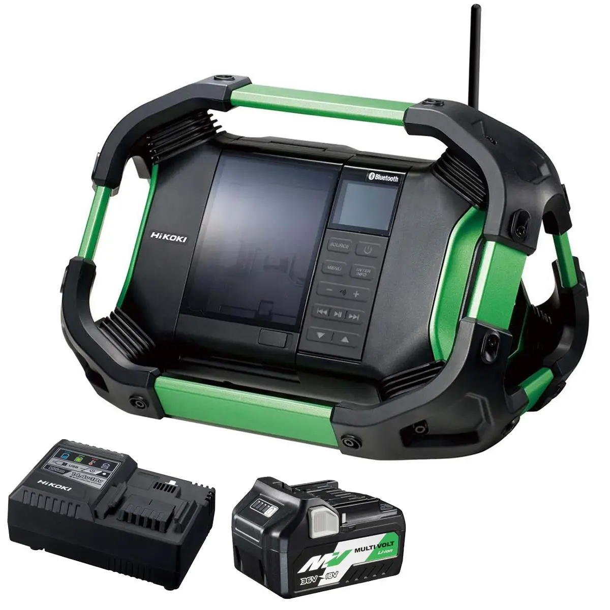 Hikoki Ur18dsdl 14.4V/18V Dab/Dab+ Fm Bluetooth Jobsite Radio With 1 X 2.5Ah/5.0Ah Battery & Charger 1