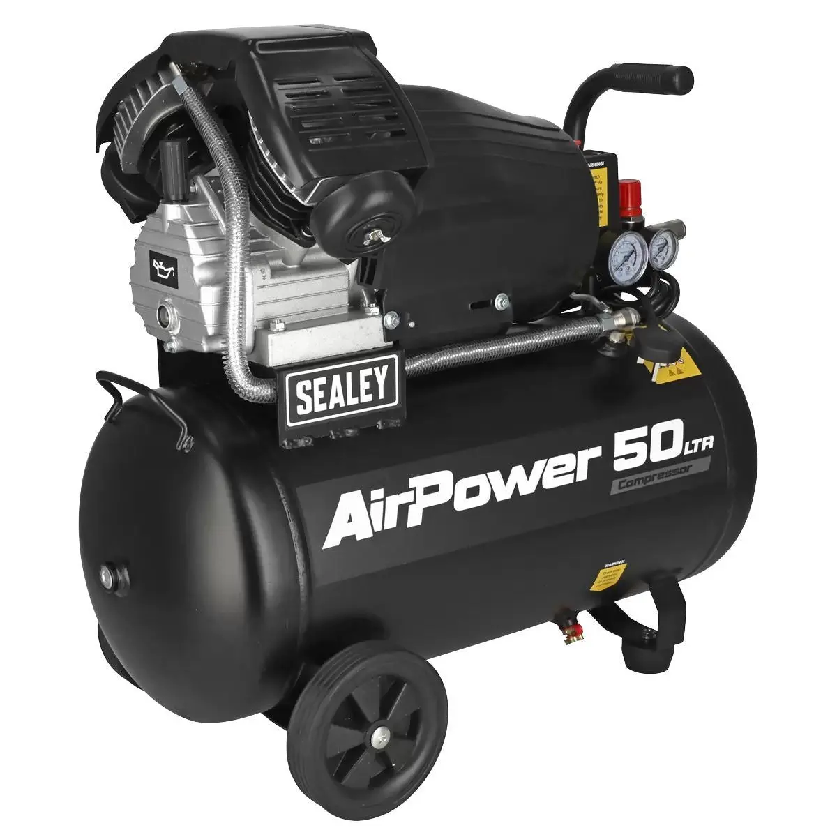 Sealey Sac5030va Air Compressor 50L V-Twin Direct Drive 3Hp/230V 1