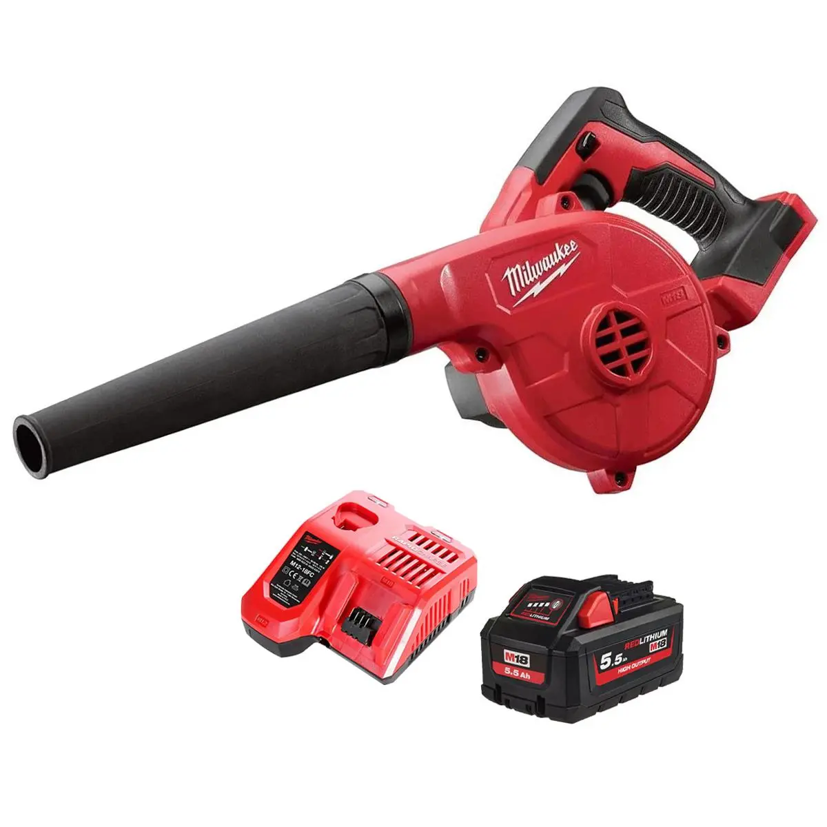Milwaukee M18bbl-0 18V Compact Blower With 1 X 5.5Ah Battery & Charger 1