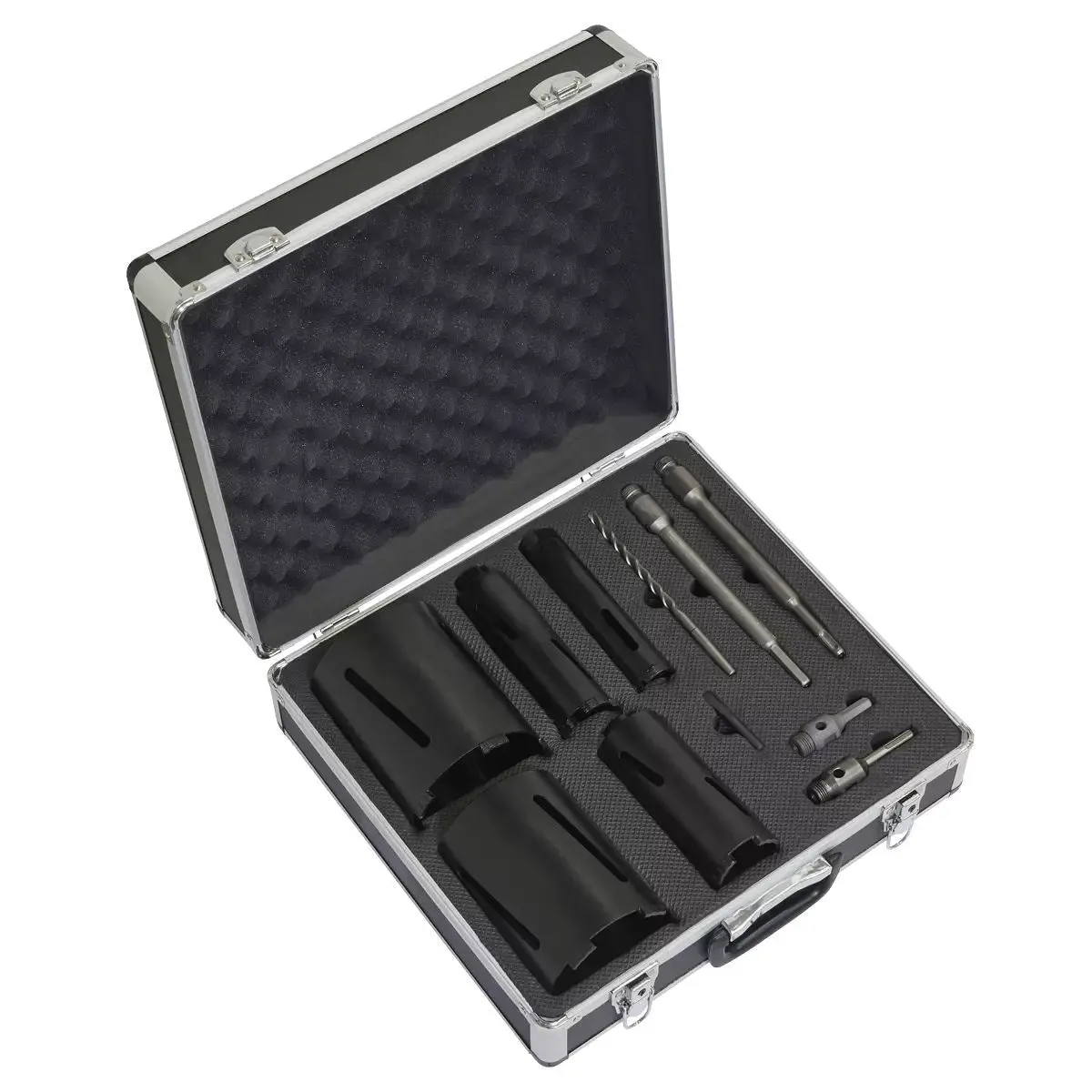 Sealey Wdckit5 Diamond 5 Core Kit (38, 52, 65, 117, 127Mm Cores With Adaptors) 1