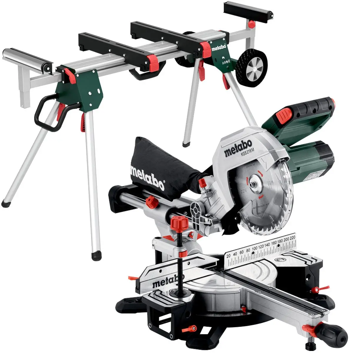 Metabo Kgs 216 M 216Mm Single Bevel Sliding Mitre Saw 240V/1500W 613216380 With Ksu 251 Stand 1