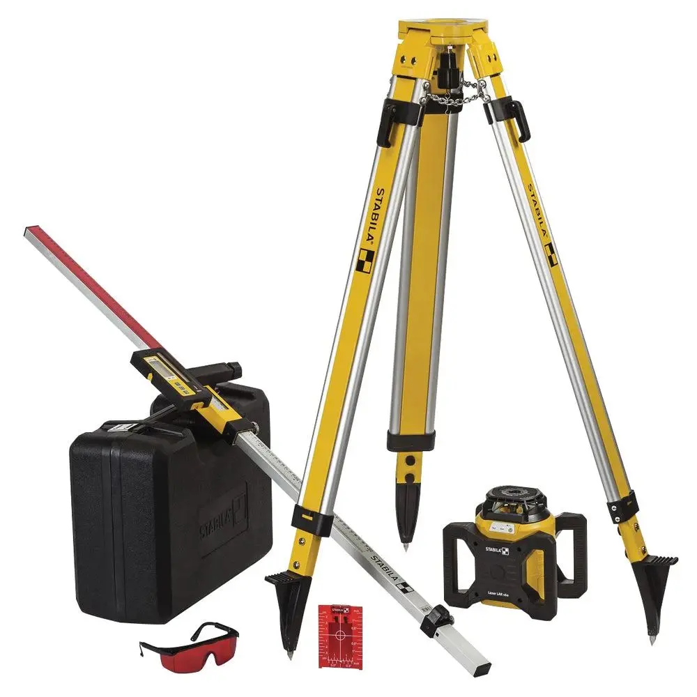 Stabila Stblar160ts Lar 160 Rotation Laser Set 7 Piece Accurate Precision Leveling Tool Kit 19241 1