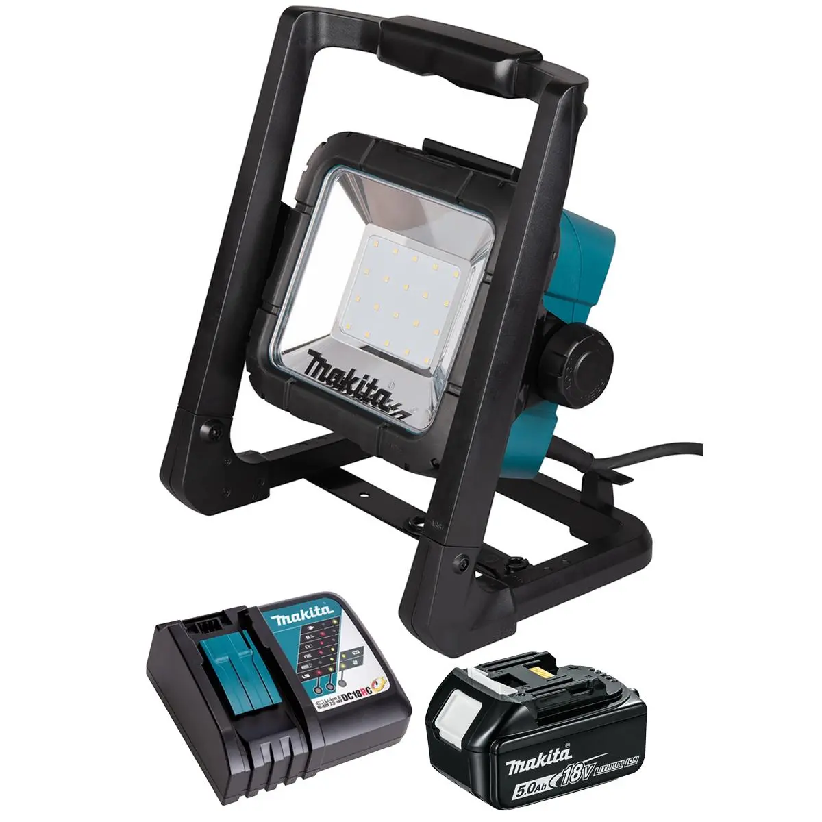 Makita Dml805/1 14.4V - 18V Lxt Led Worklight With 1 X 5.0Ah Battery & Charger 1
