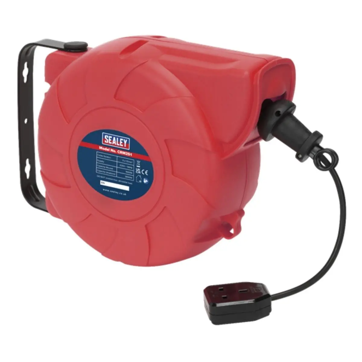 Sealey Crm251 25M Retracting Cable Reel 230V 1