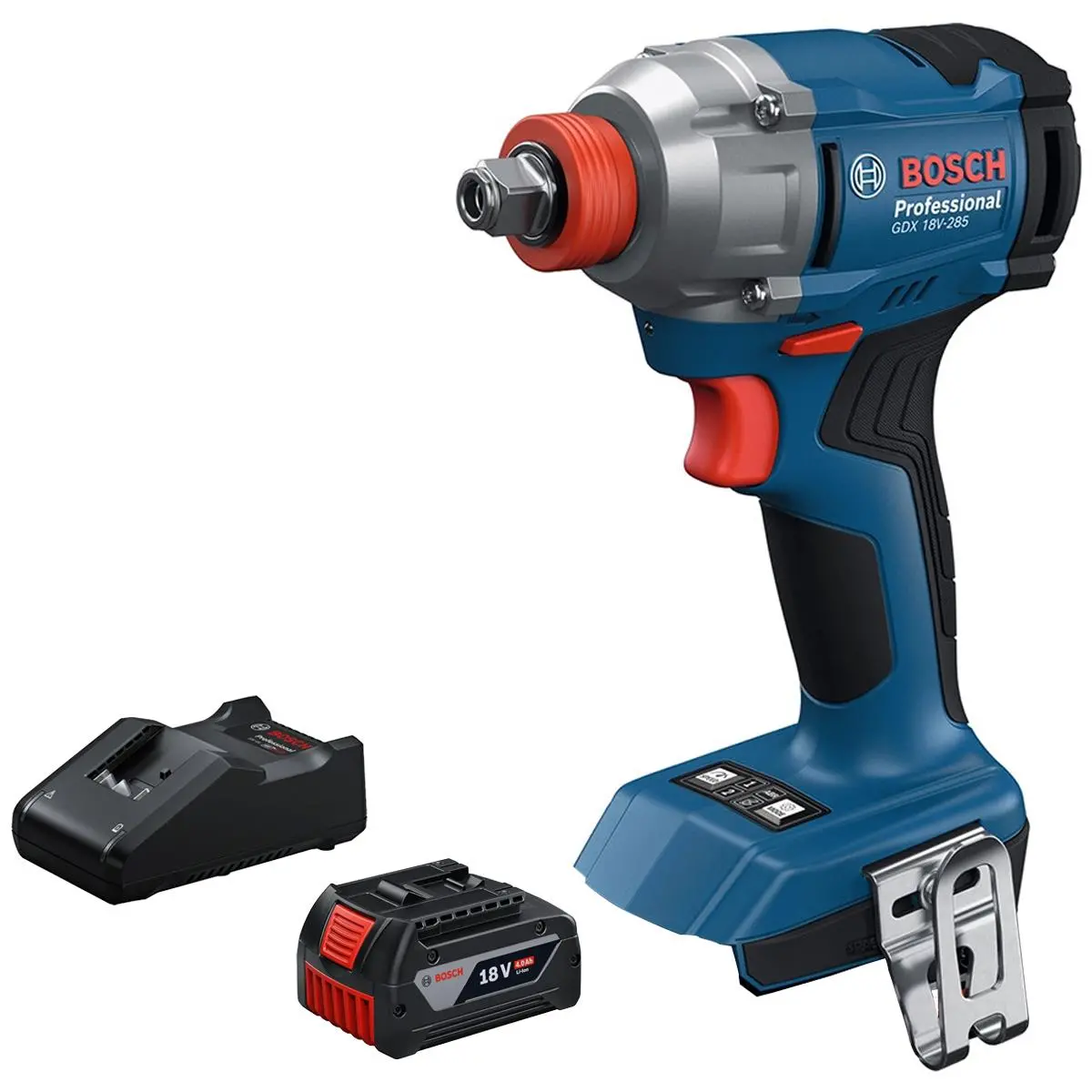 Bosch Gdx 18V-285 18V Brushless Impact Driver/Wrench With 1 X 4.0Ah Battery & Charger 1
