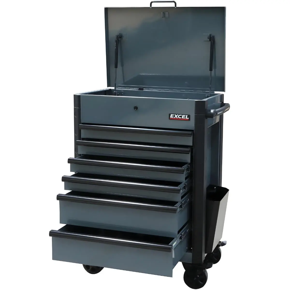 Excel 28" Heavy Duty 6-Drawer Tool Cabinet Black & Grey 1