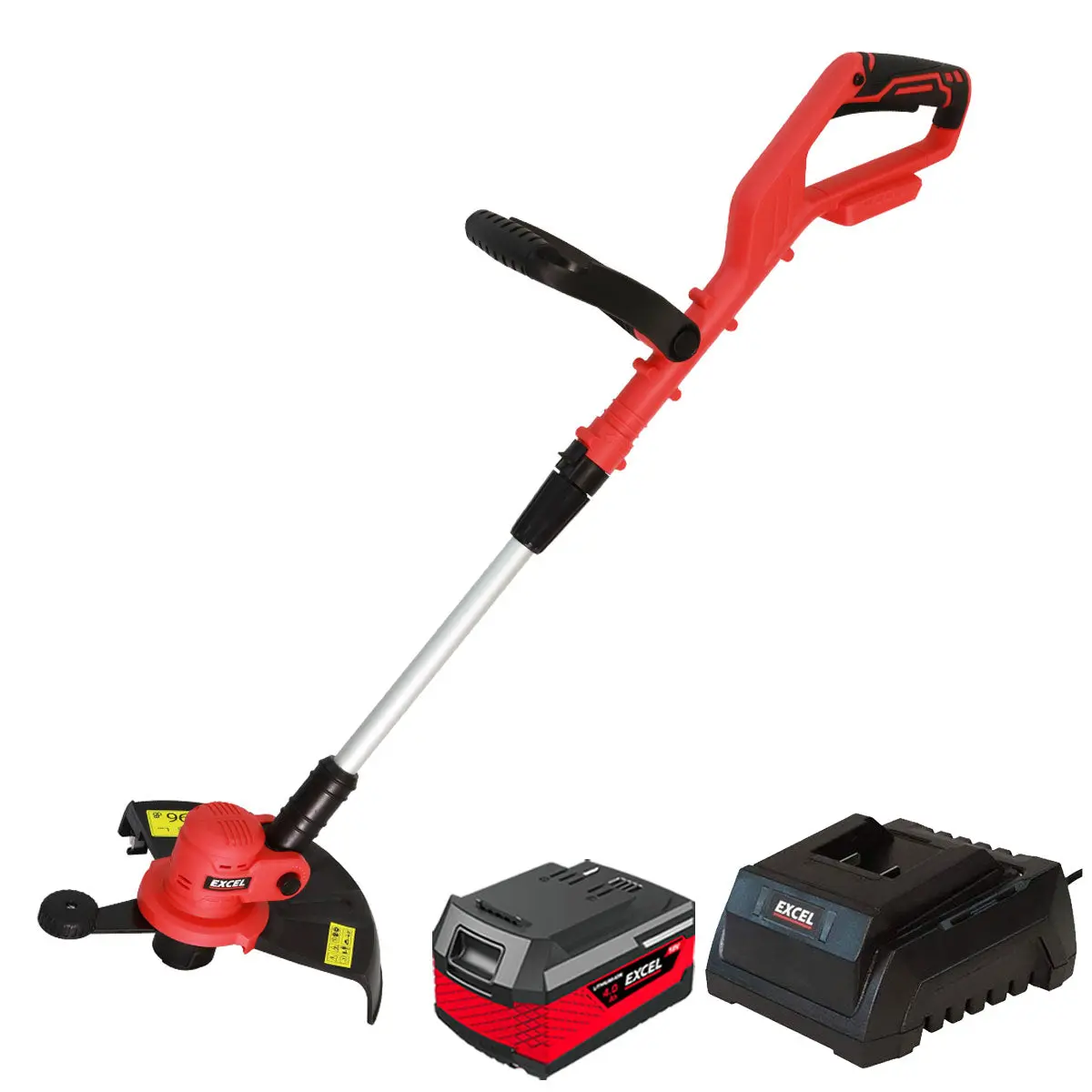 Excel 18V Grass Trimmer Cutter With 1 X 4.0Ah Battery & Charger Exl5206 1