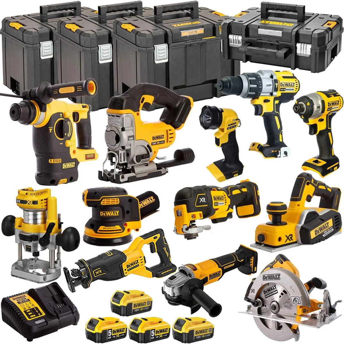 Dewalt 18V 12 Piece Combo Kit With 4 X Batteries & Charger T4tkit-1333 1