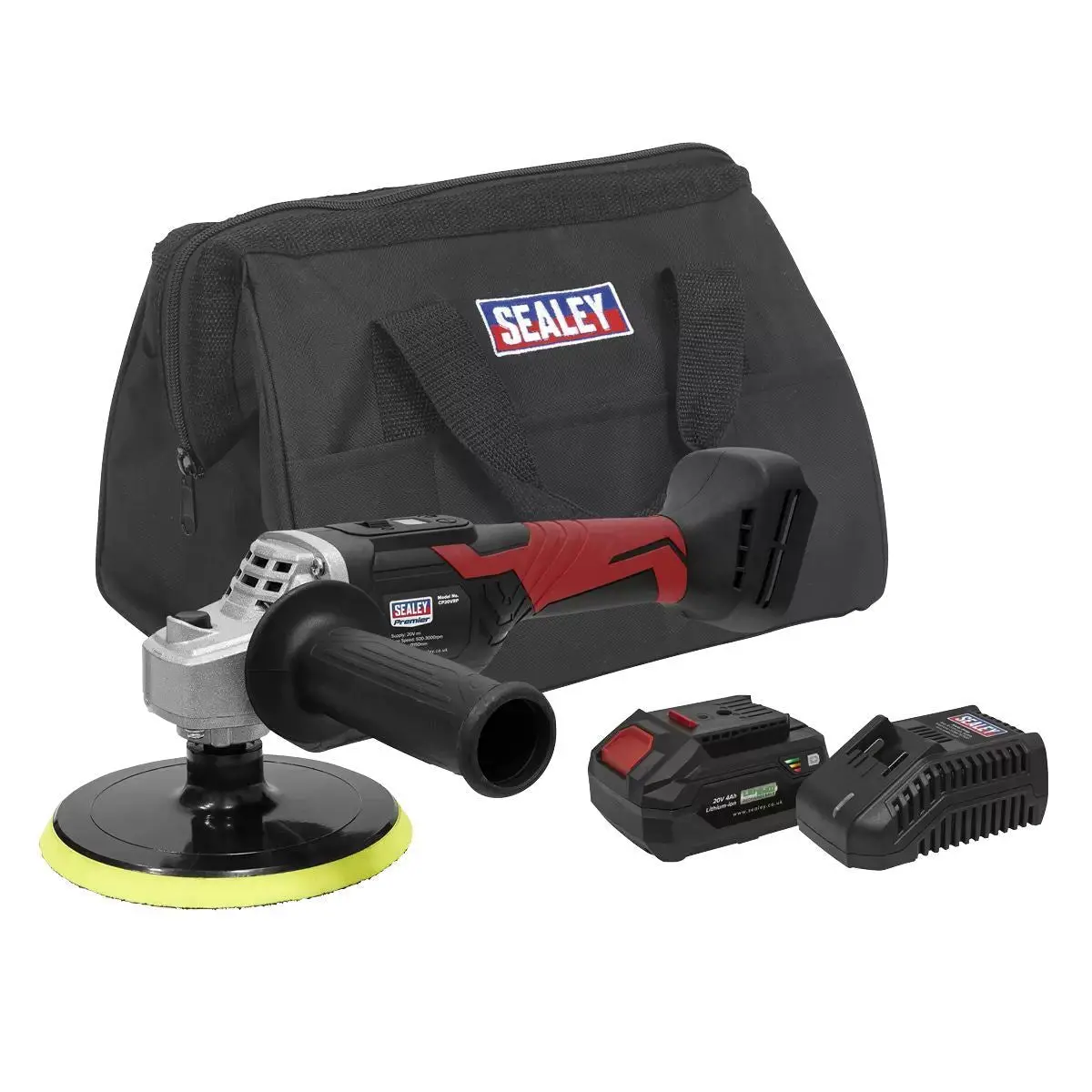 Sealey Cp20vrpkit Ø150mm Cordless Rotary Polisher Kit 20V/4Ah 1