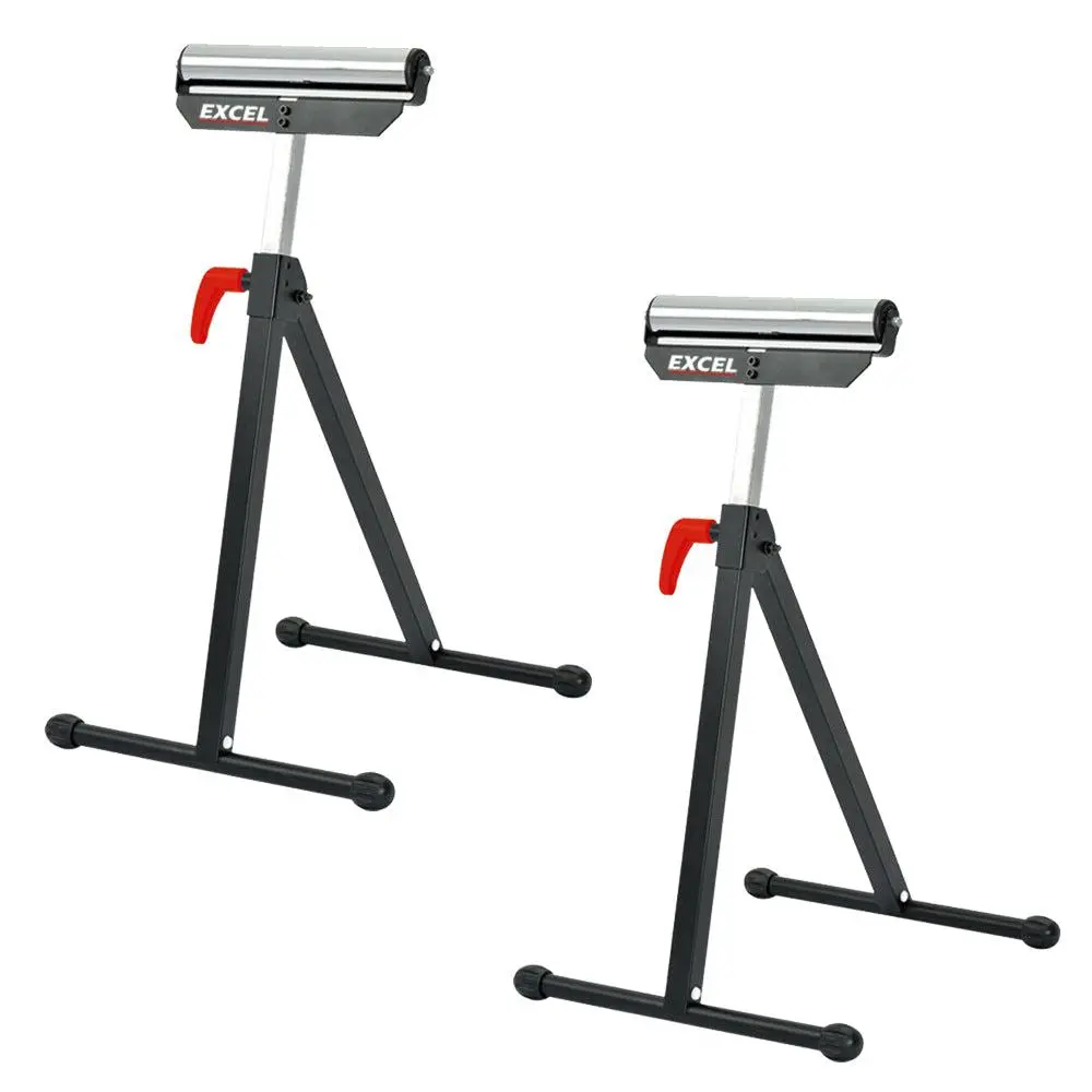 Excel Roller Stand Heavy-Duty With Adjustable Height Support Twin Pack 1