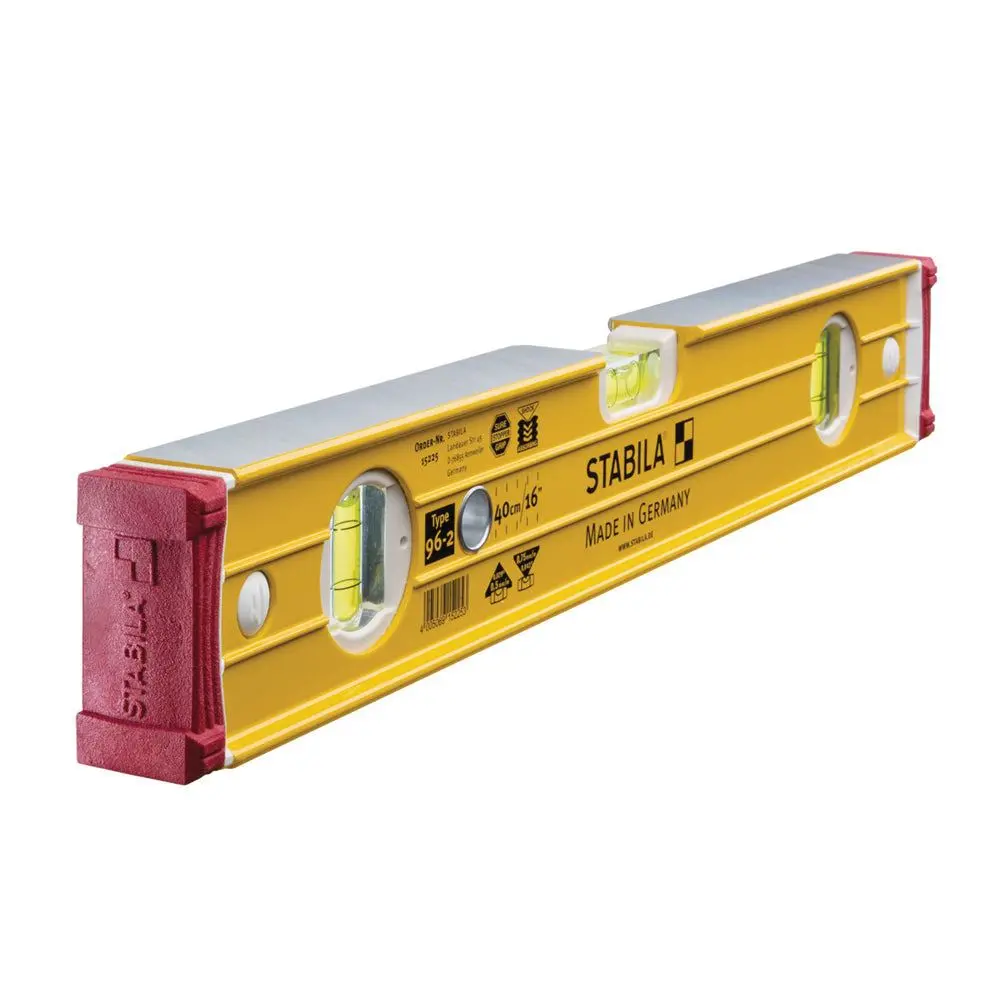 Stabila Stb96240 40Cm / 16In Double Plumb Ribbed Box Section Level - 15225 1