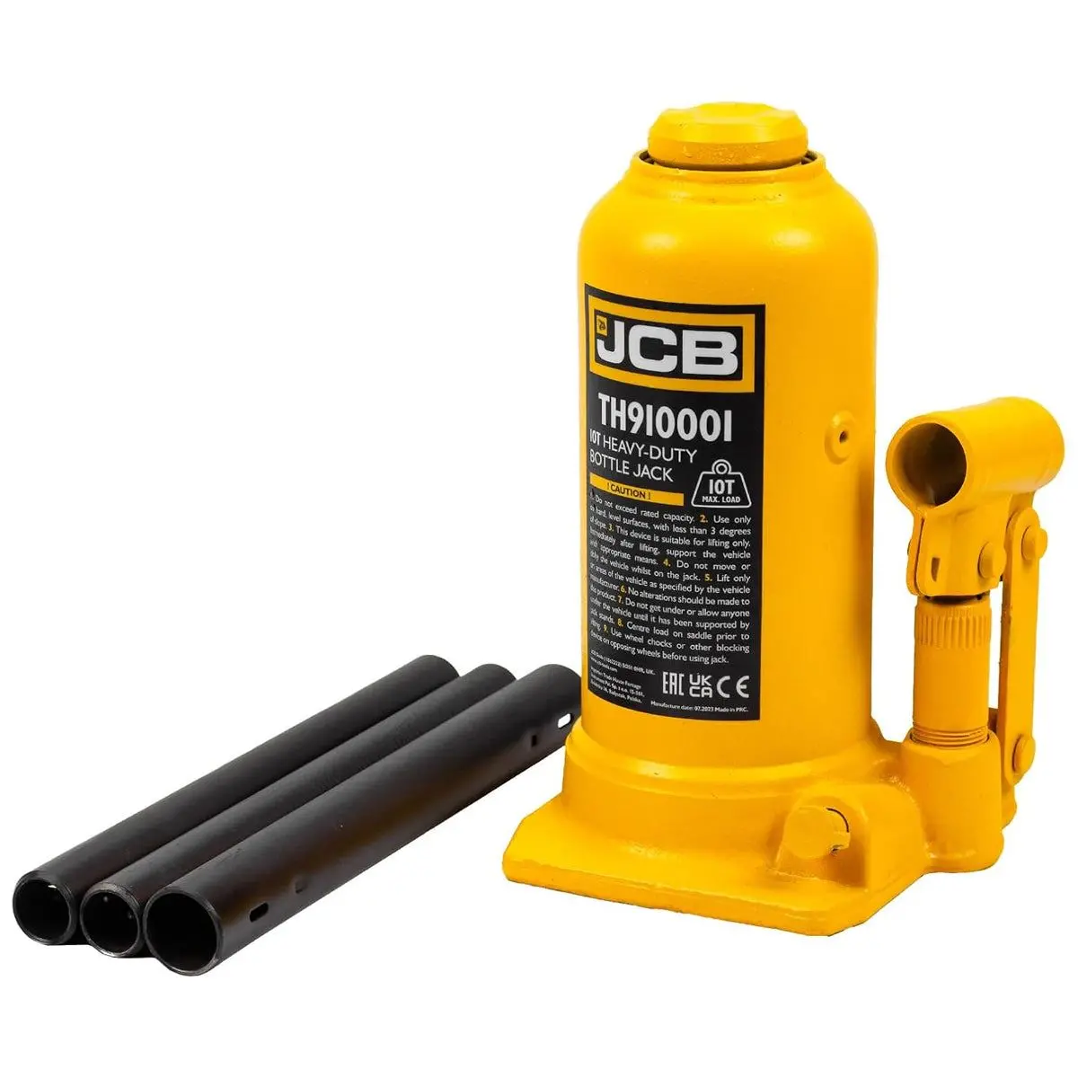 Jcb Th910001 10 Tonne Heavy-Duty Automotive Hydraulic Bottle Jack, 488Mm Maximum Lift 1
