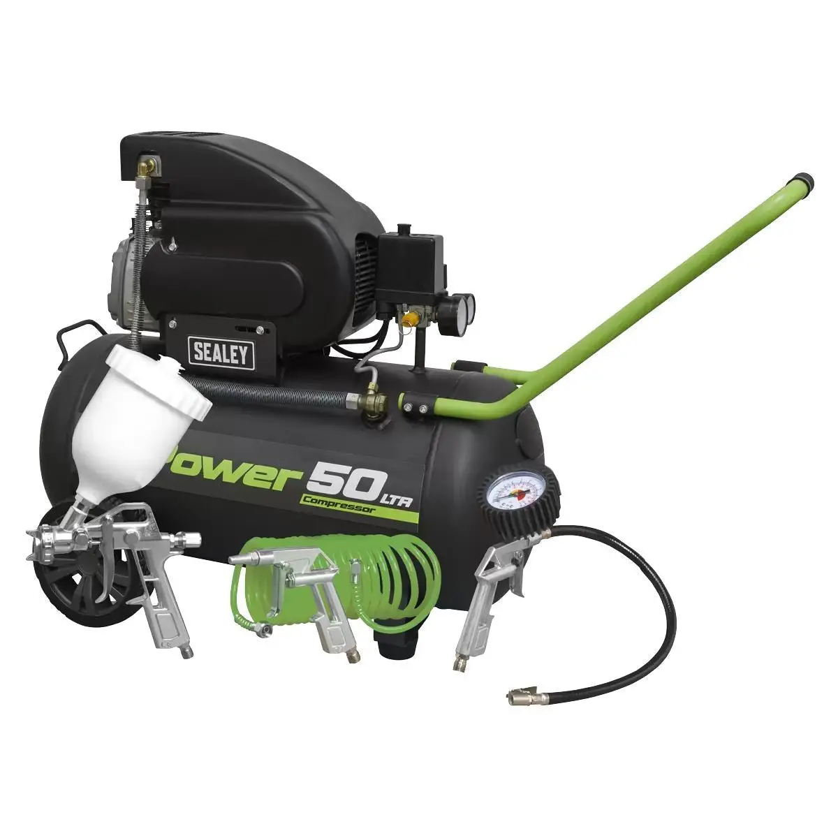 Sealey Sac5020epk 50L Direct Drive Compressor With 4Pc Air Accessory Kit 240V 1