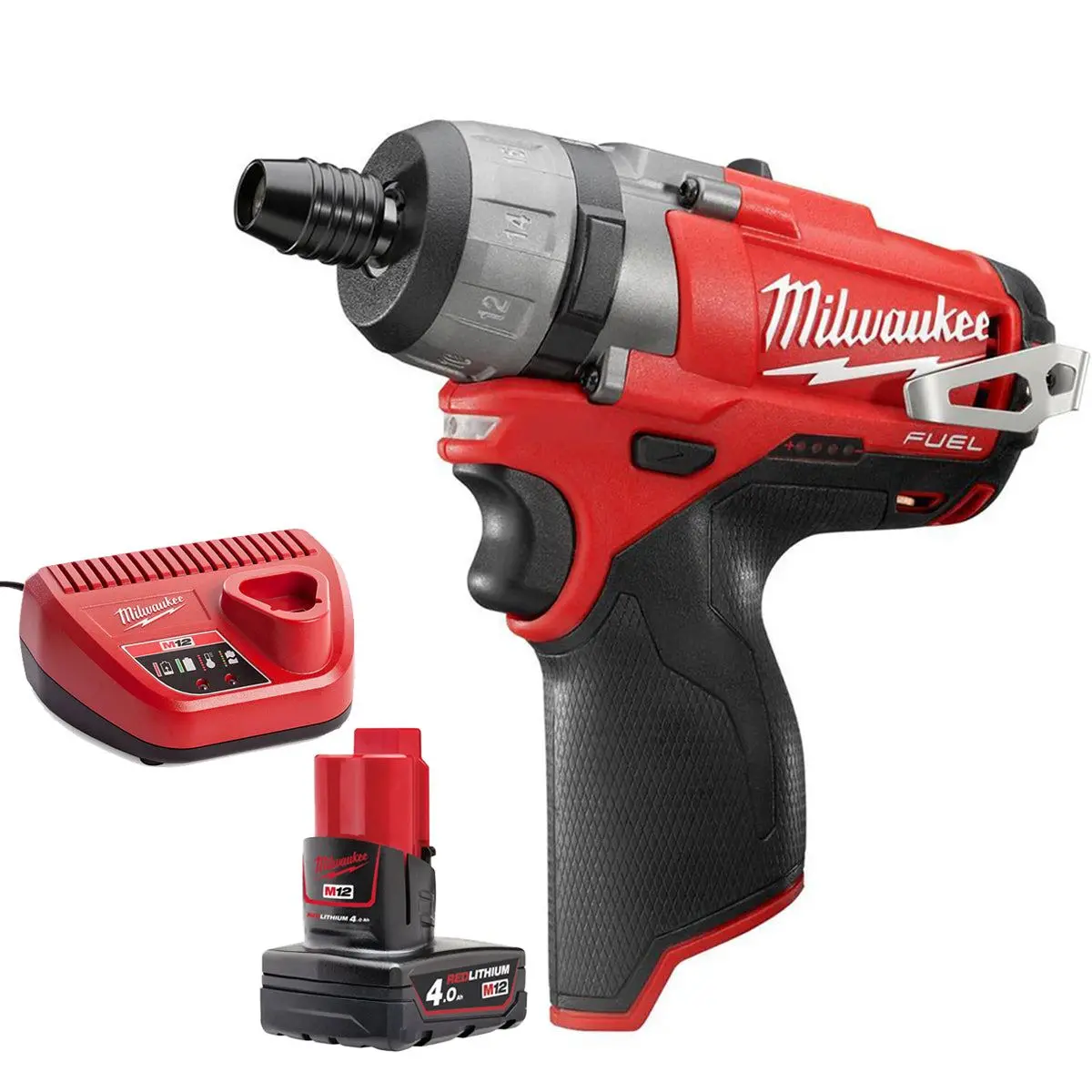 Milwaukee M12cd-0C 12V Fuel Brushless Compact Driver With 1 X 4.0Ah Battery & Charger 1