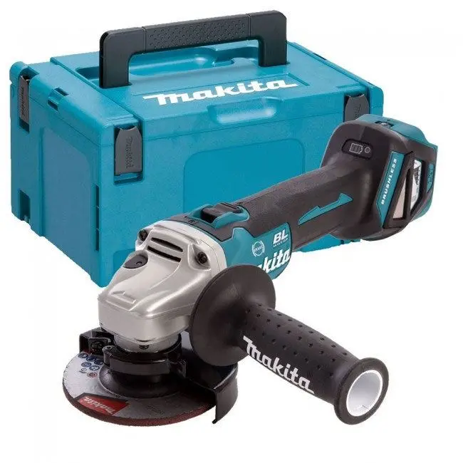 Makita Dga463z 18V 115Mm Brushless Angle Grinder Body With Makpac Case 1
