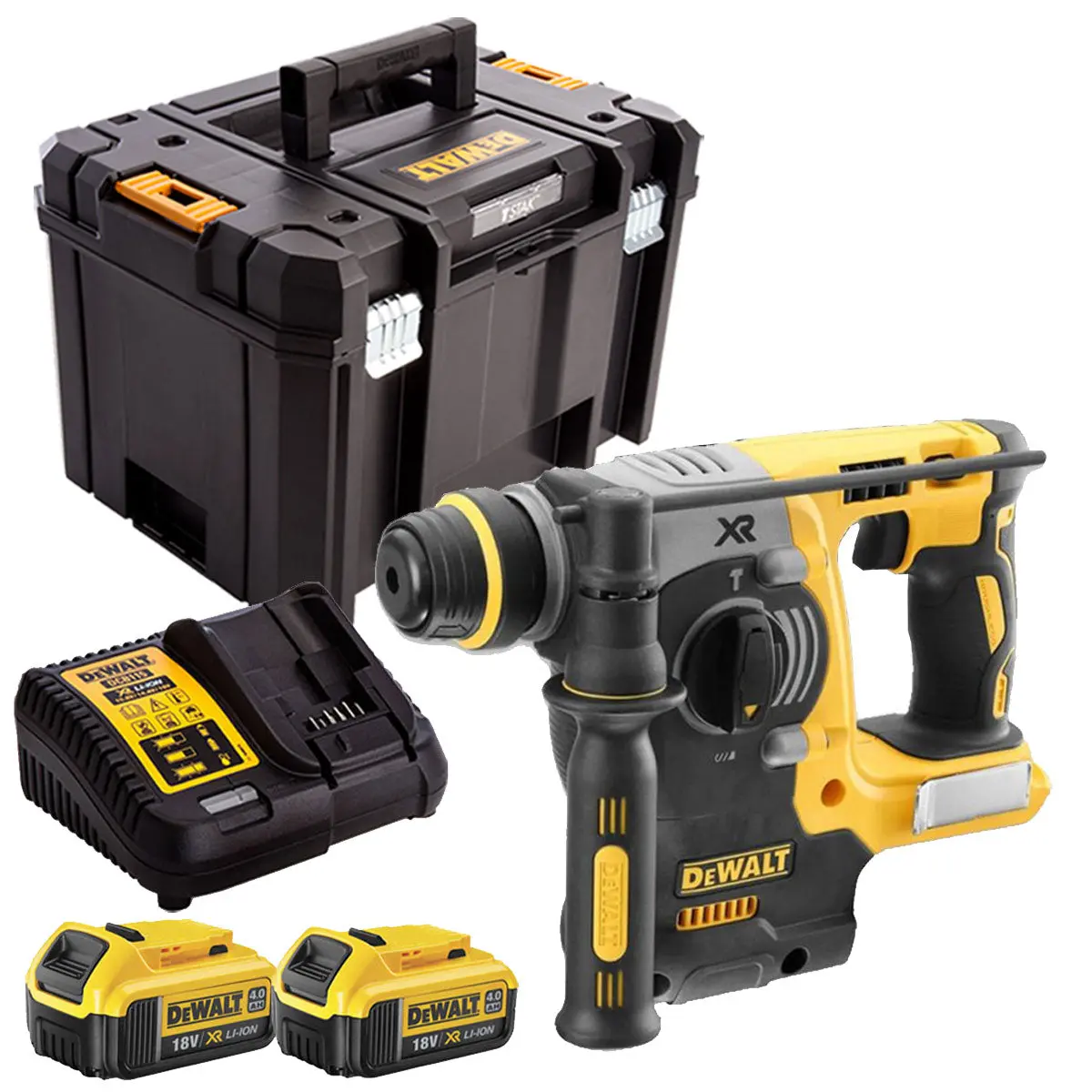 Dewalt Dch273n 18V Brushless Sds+ Hammer Drill With 2 X 4.0Ah Batteries & Charger In Case 1