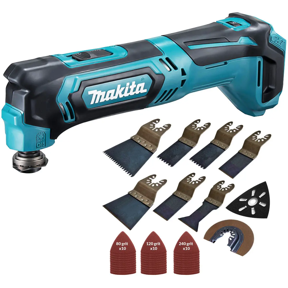 Makita Tm30dz 12V Cxt Li-Ion Cordless Multi Tool With 39 Piece Accessories Set 1