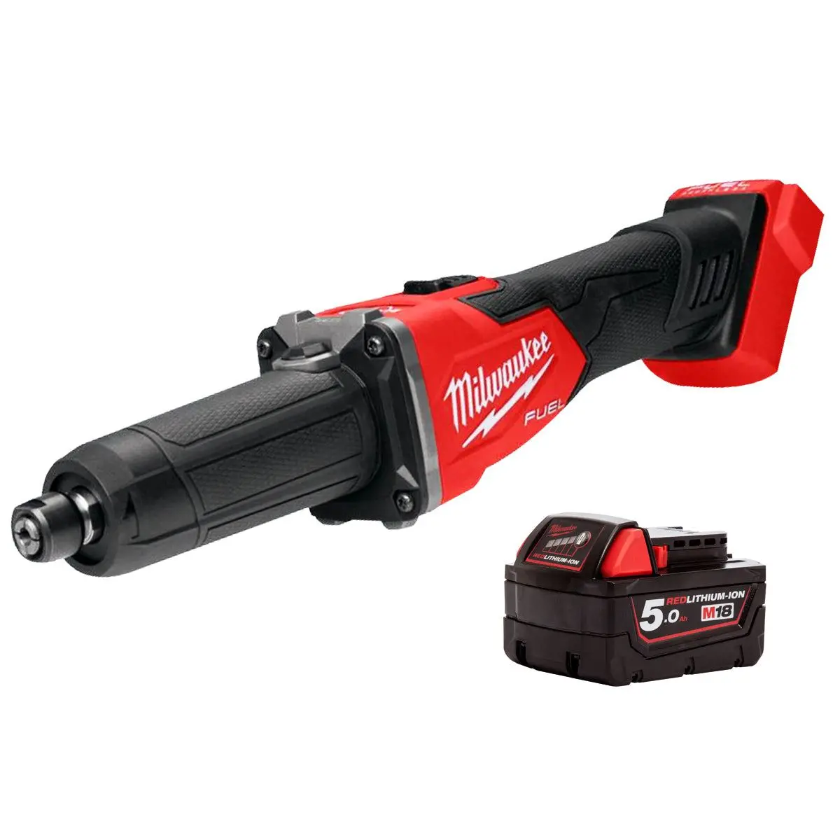 Milwaukee M18fdgrb-0 18V Brushless Braking Die Grinder With 1 X 5.0Ah Battery 1