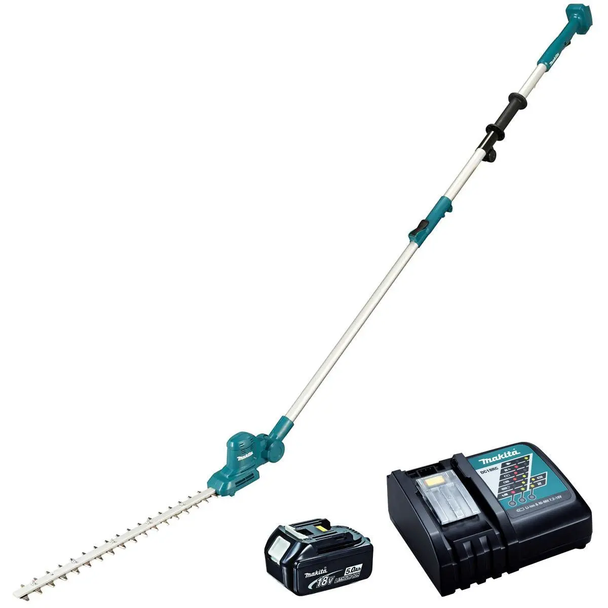 Makita Dun461wrt 18V Lxt Cordless 46Cm Pole Hedge Trimmer With 1 X 5.0Ah Battery & Charger 1