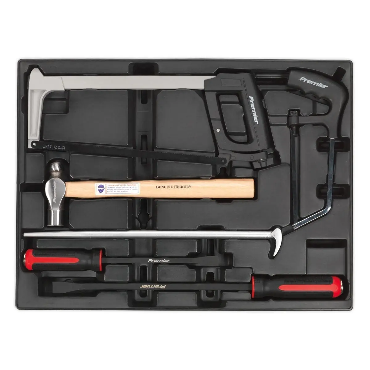 Sealey Tbt30 Tool Tray With Pry Bar Hammer & Hacksaw Set 6Pc 1