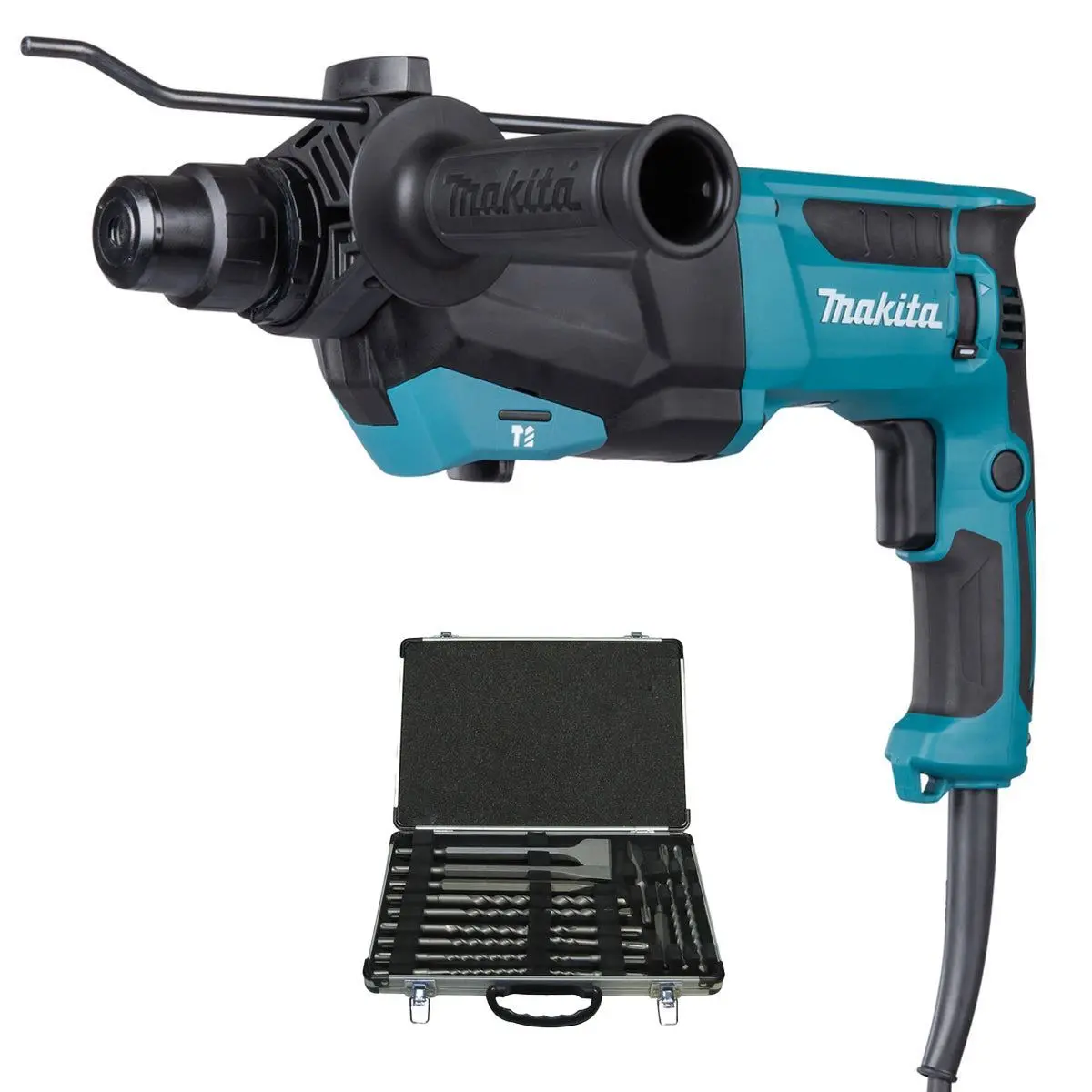 Makita Hr2670/1 26Mm Sds+ Rotary Hammer Drill With D-21200 17 Piece Drill Bit Set 2