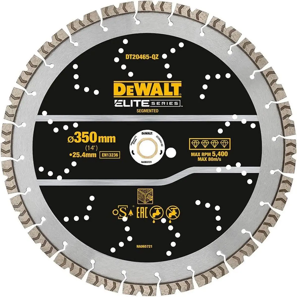 Dewalt 350Mm Elite Series Rebar Concrete Diamond Wheel Blade Dt20465-Qz 1