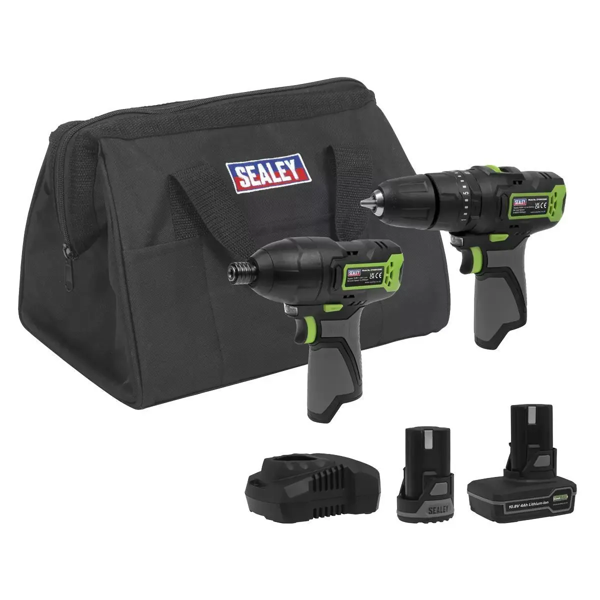 Sealey Cp108vcombo3 2 X 10.8V Sv10.8 Series Combi Drill & Impact Driver Kit 1