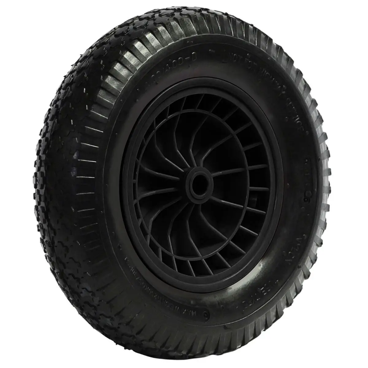 Excel Heavy Duty Rubber Wheelbarrow Wheel Black For 100L Sku 30372 1