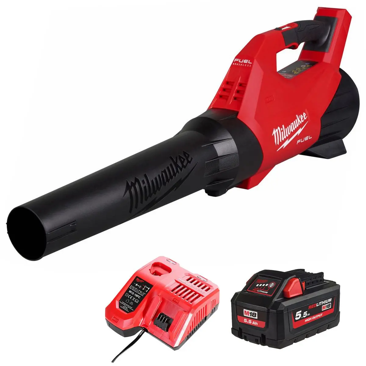 Milwaukee M18fblg3-0 18V Fuel Brushless Blower With 1 X 5.5Ah Battery & Charger 1