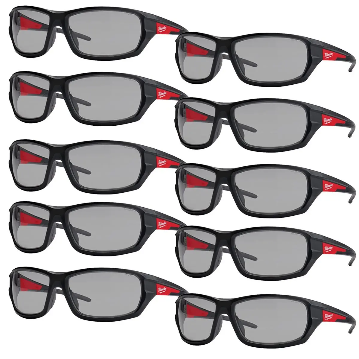 Milwaukee Performance Safety Glasses Grey 4932478908 Pack Of 10 1