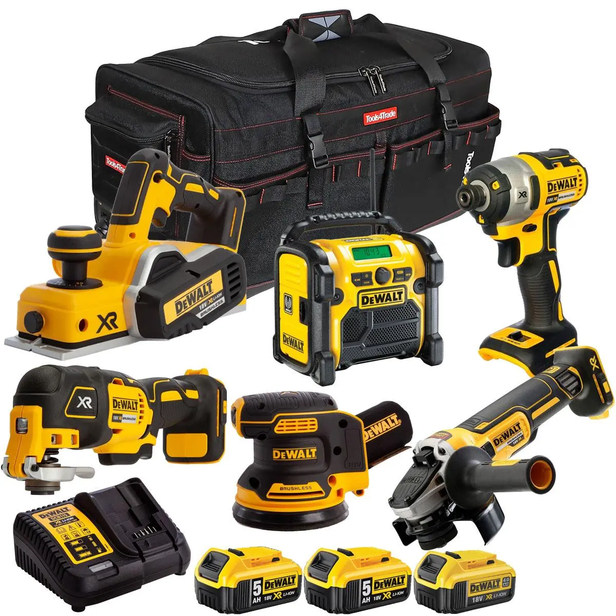 Dewalt 18V 6 Piece Combo Kit With 3 X Batteries & Charger T4tkit-2913 1