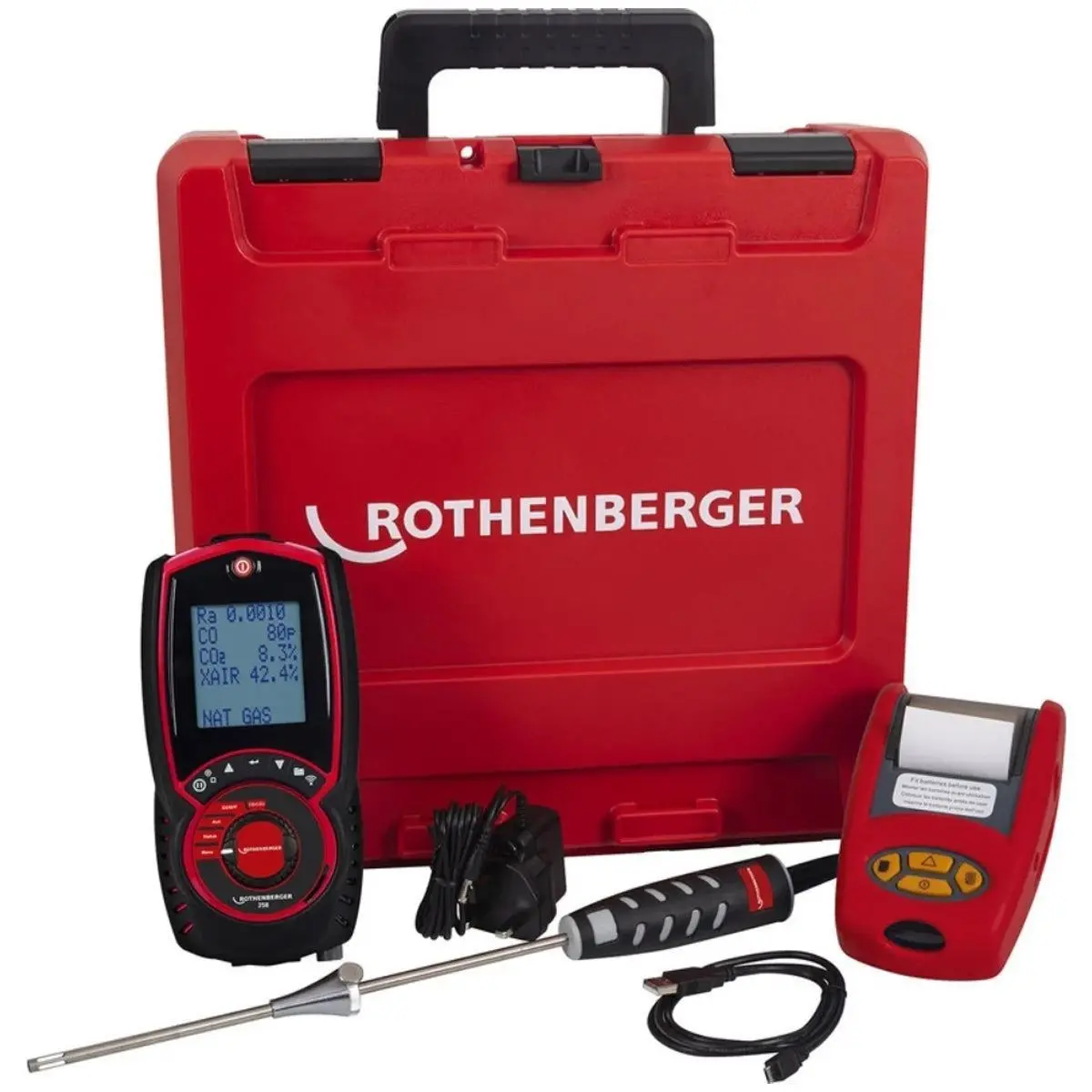 Rothenberger Ro258 Flue Gas Analyser Irp-2 Printer Kit Accurate & Reliable Combustion Testing - 1000003349 1
