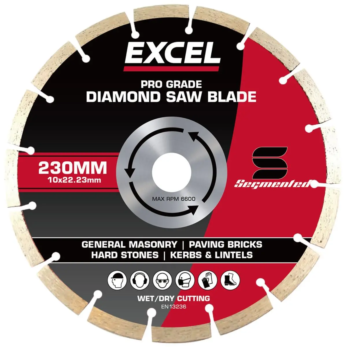 Excel 9" Diamond Blade Pro Grade Segmented 1