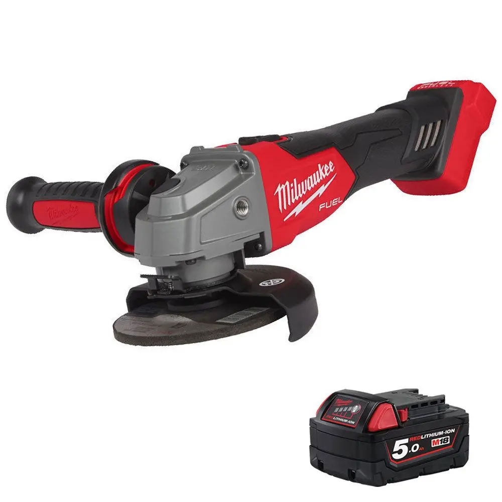 Milwaukee M18fsag115x-0 18V 115Mm Fuel Brushless Angle Grinder With 1 X 5.0Ah Battery 1