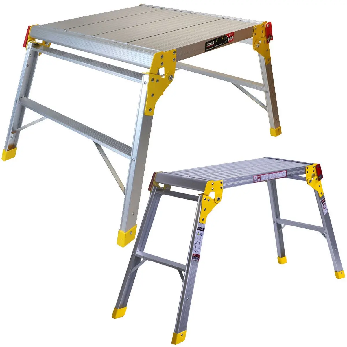 Excel Heavy Duty Multi Purpose Platform Work Bench Folding Hop Up Pack Of 2 1