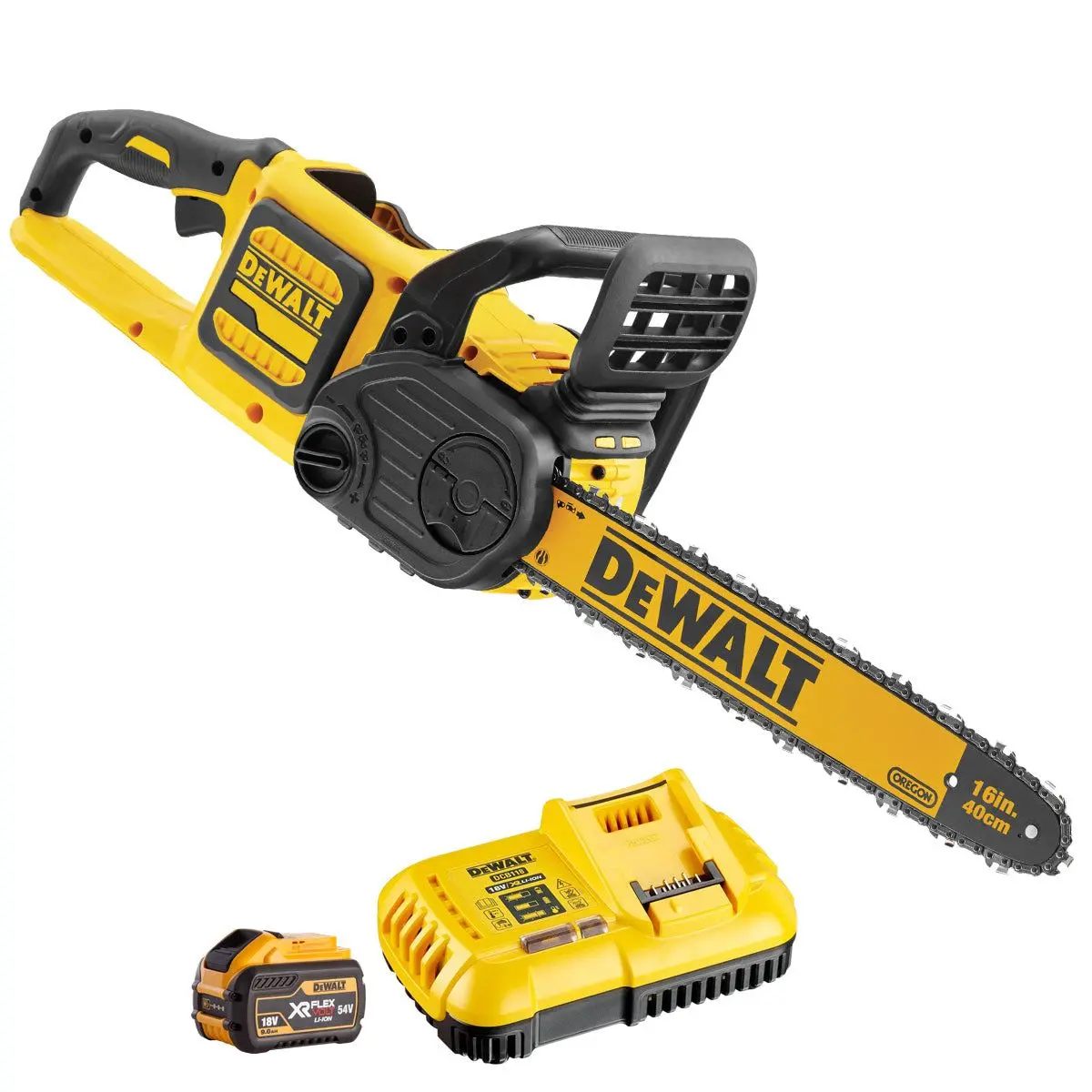 Dewalt Dcm575x1 54V Flexvolt Brushless High-Power Cordless Chainsaw With 1 X 9.0/3.0Ah Battery & Charger 1