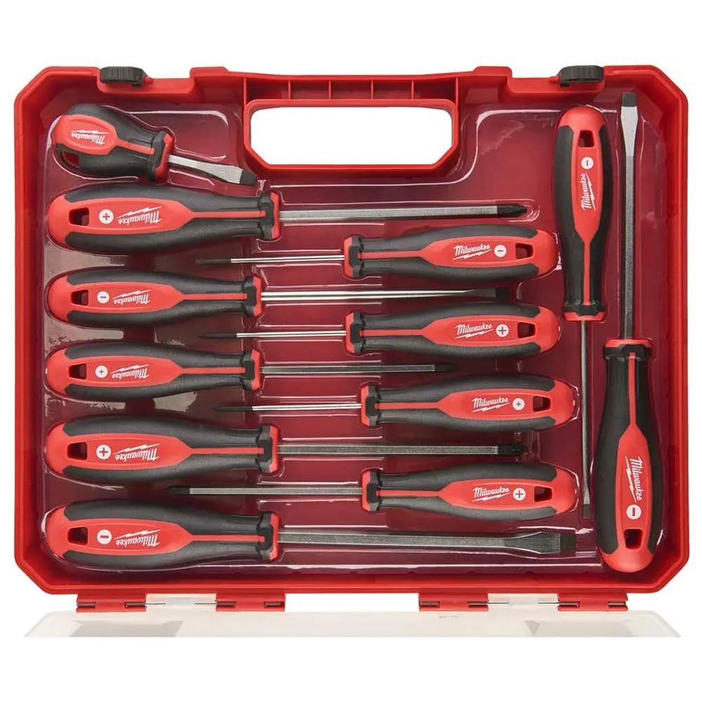 Milwaukee Tri-Lobe Screwdriver 12 Piece Set Sl/Pz/Ph 4932472003 1