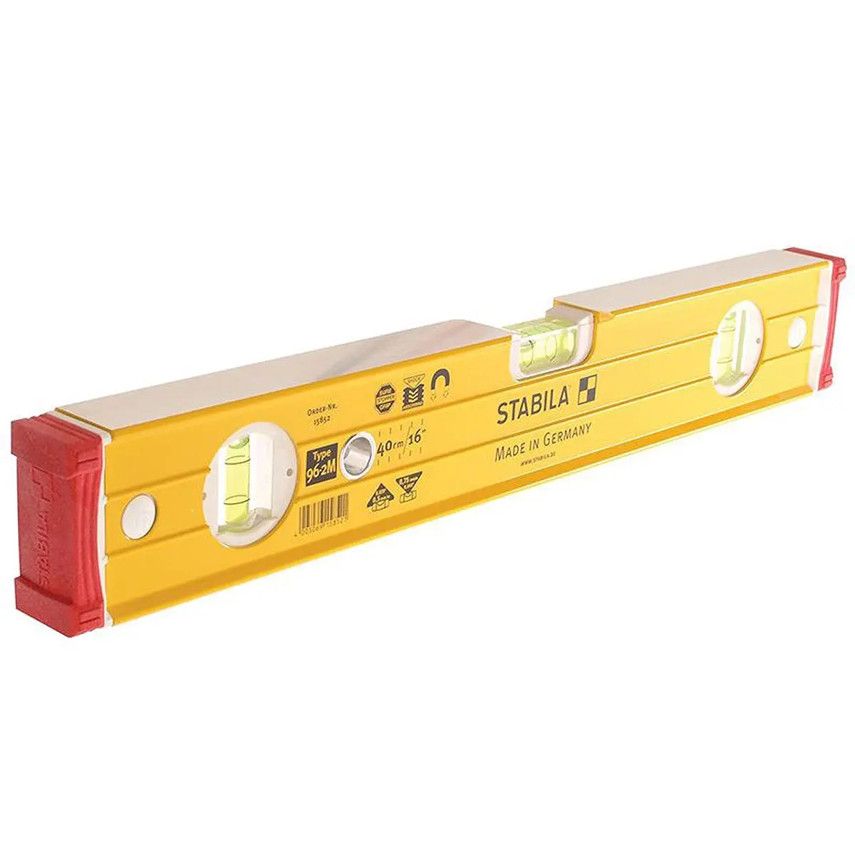 Stabila Stb96m-2-40 96-M-2 16"/40Cm Magnetic Level 3 Vial - 15852 1