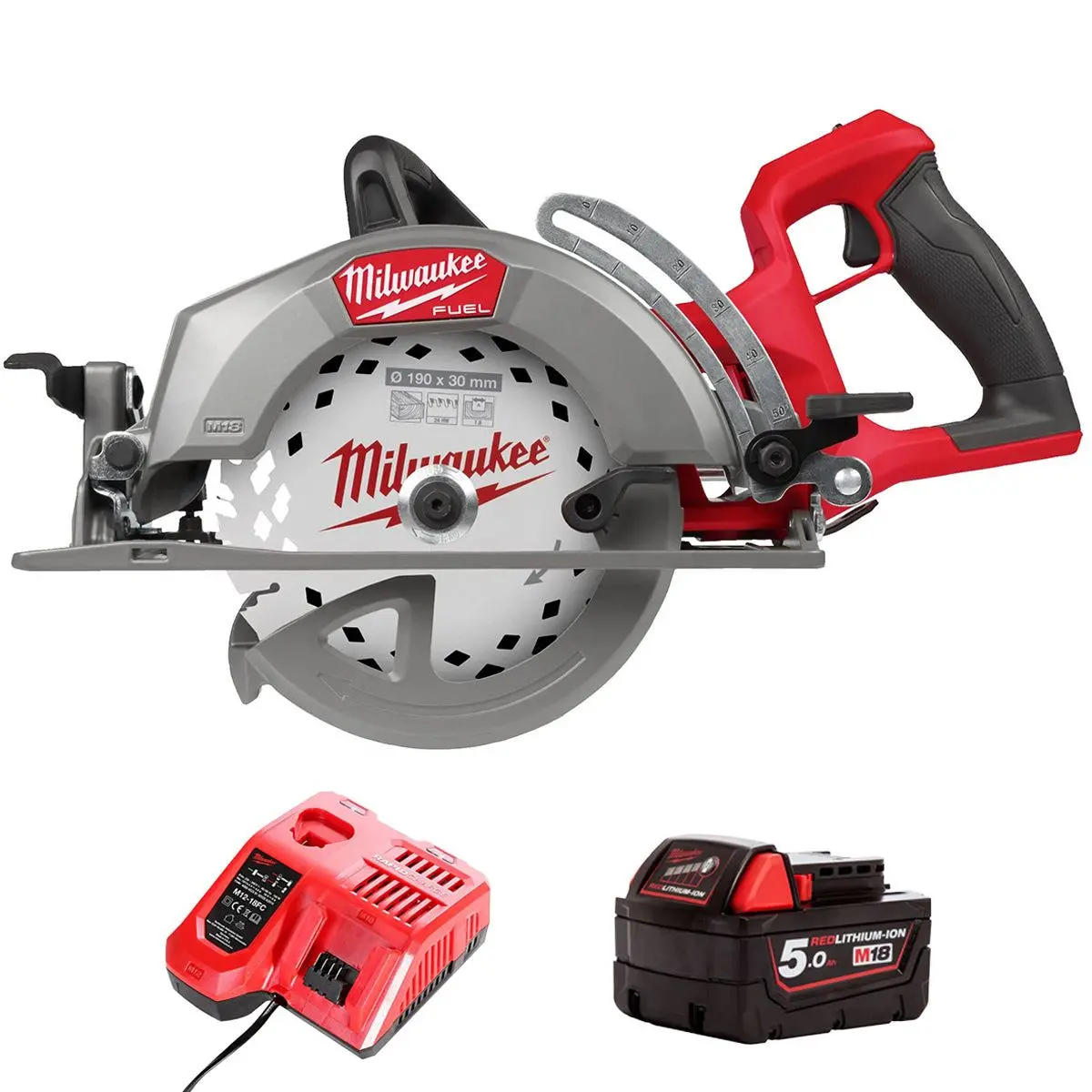 Milwaukee M18fcsrh662-0 M18 Fuel Gen 2 18V Brushless Circular Saw With 1 X 5.0Ah Battery & Charger 1